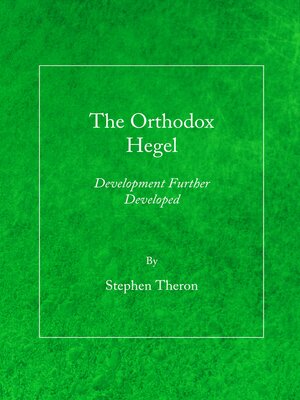 cover image of The Orthodox Hegel